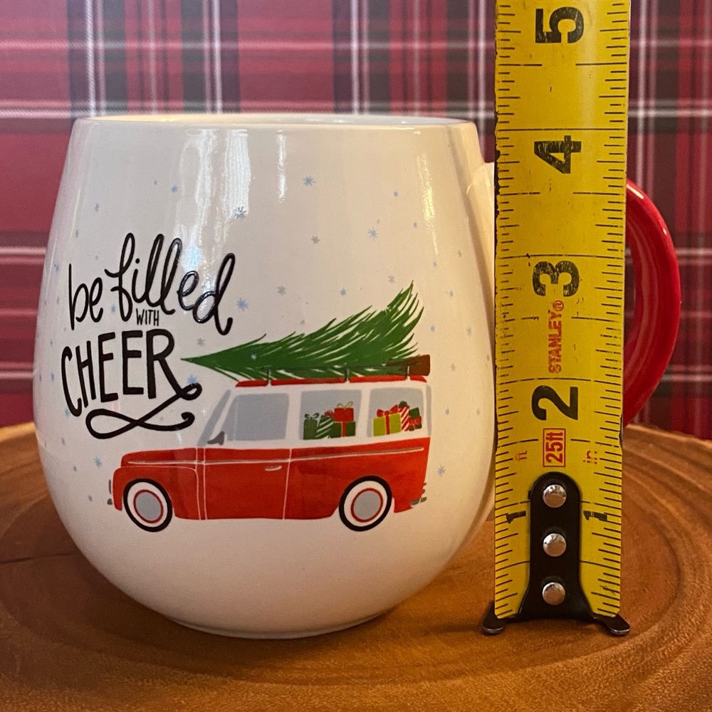 Madison Studio ‘be filled with CHEER’ Red Station Wagon Christmas Mug - Picture 7 of 9